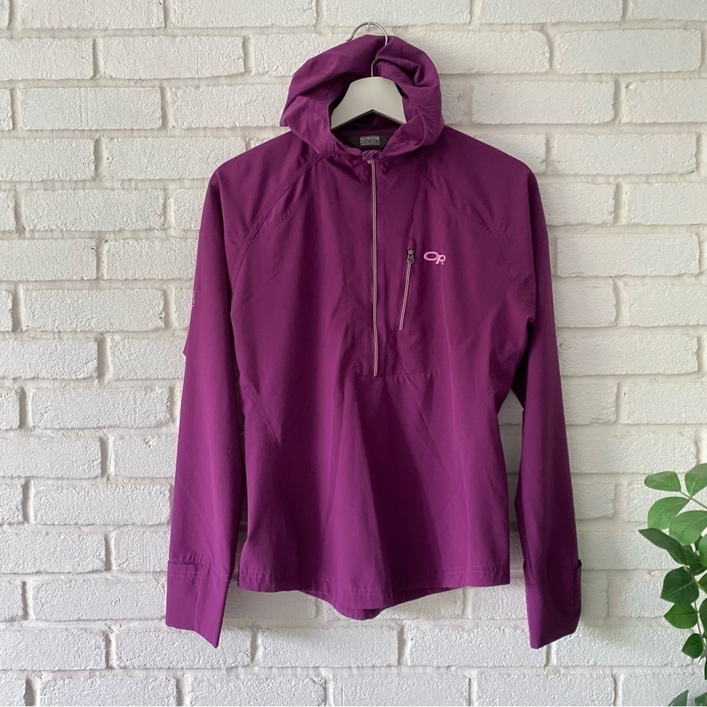 Outdoor Research Purple Whirlwind Hoodie 1/2 Zip Jacket Women’s Size Small